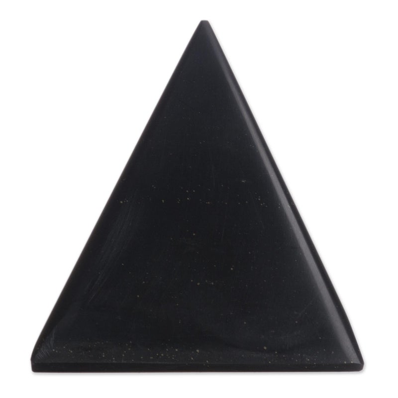 NOVICA Black Onyx Natural Gemstone Energy Channeling Pyramid, 'Black Night of Peace' - Image 3